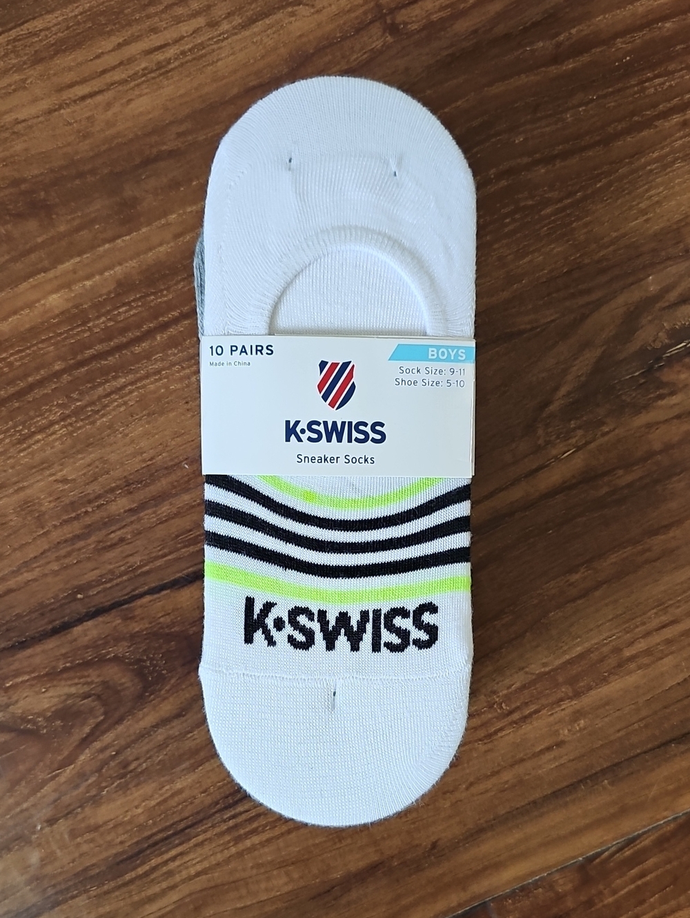 K-Swiss 10 Pair Boys Sneaker Socks